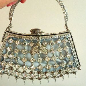 Clara Kasavina Crystal Embellished Clutch. Handmade evening Clutch